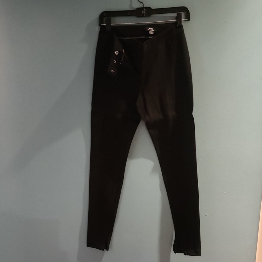ABS Platinum Black Micro-fiber Trousers
